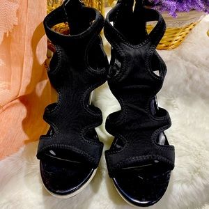 Black wedges wore twice